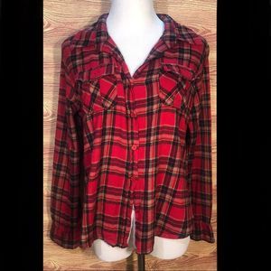 Feathers Flannel Button Up
-